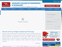 Tablet Screenshot of aishwaryacollege.com